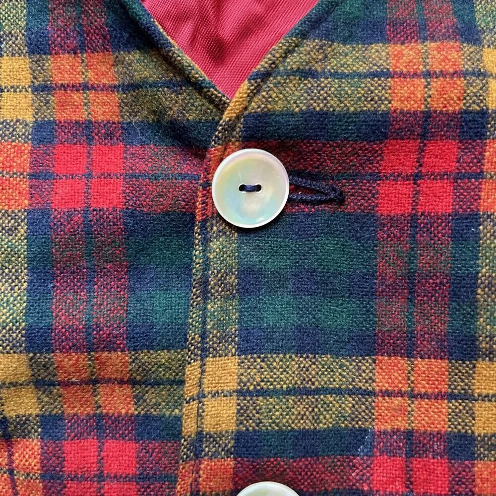Vintage MR. MASTER Philip Schneider Wool Toddler Blazer Plaid Jacket Lined 4T